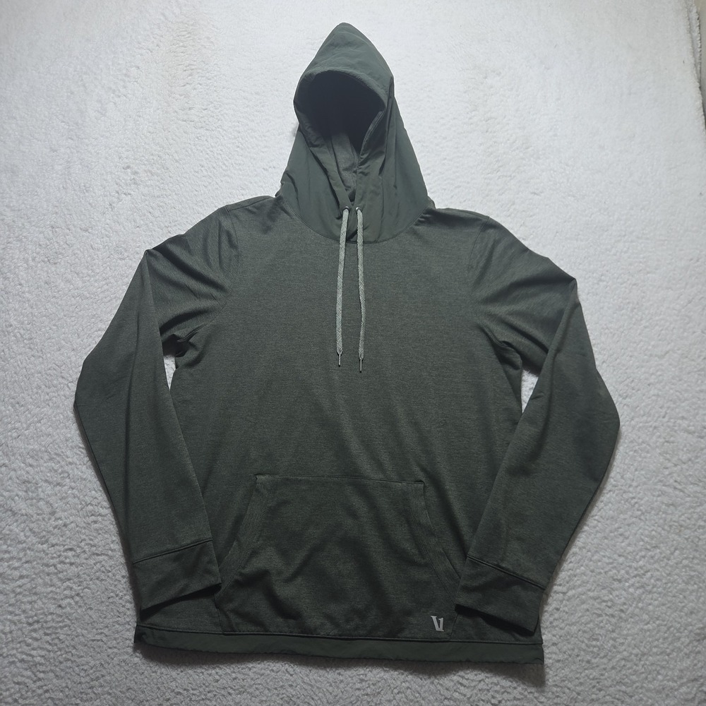 Vuori Sunday Element Hoodie Mens Size Medium Green Stretch Moisture Wicking